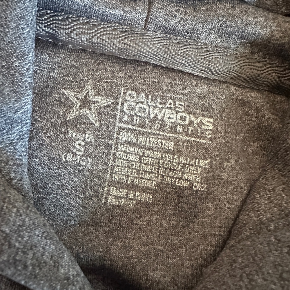 NFL Dallas Cowboys Gray Hoodie Boys Size 8/10 - Picture 2 of 3
